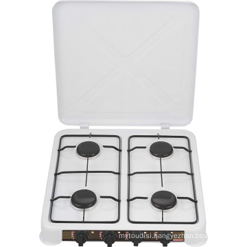 Euro Style Four Burner Camping Gas Stove with Cover